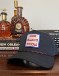 American Duke Apparel Company God Bless Texas Navy Rope Cap — main product shot