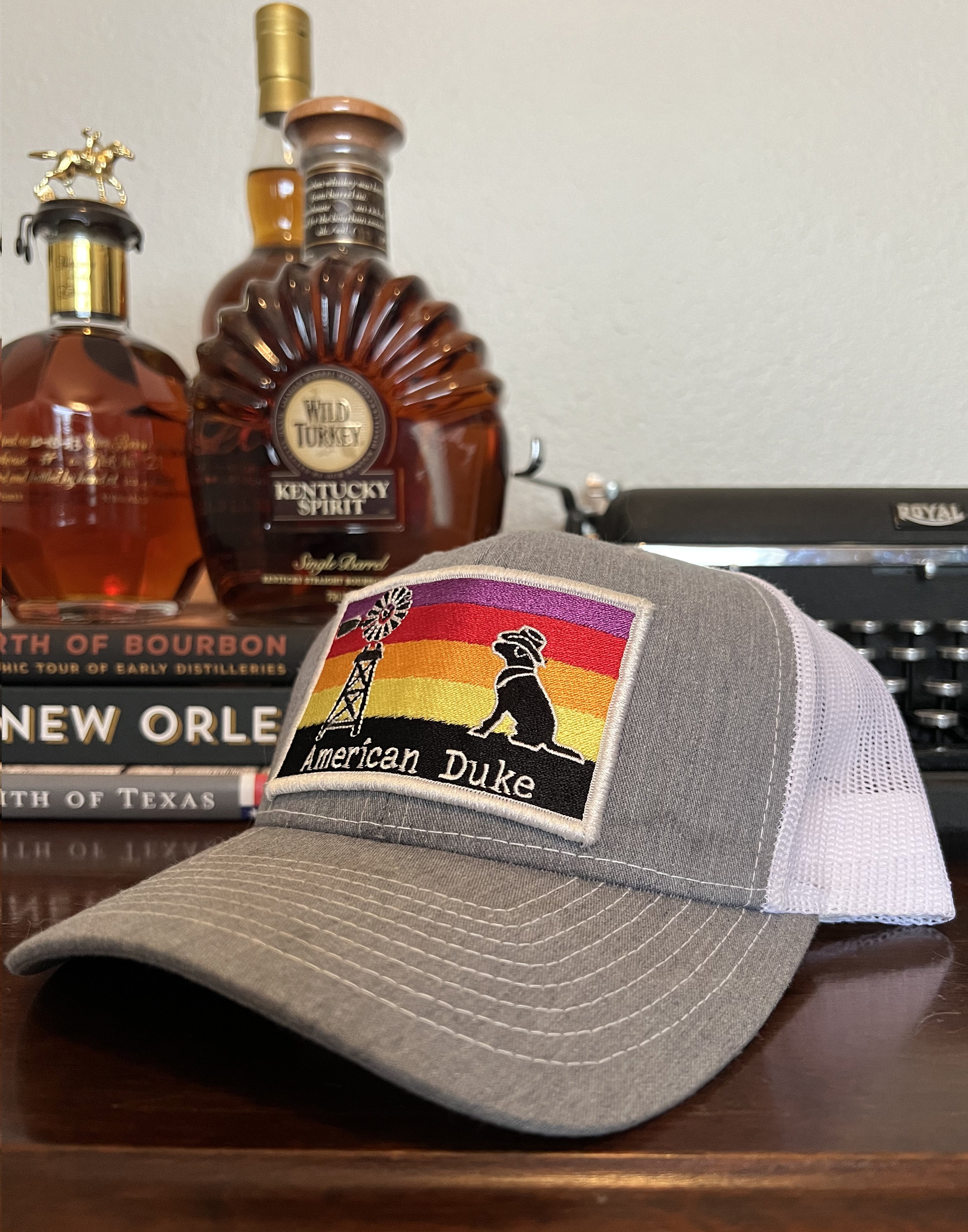 American Duke Apparel Company Ranch Sunset Cap - Grey & White — main product shot
