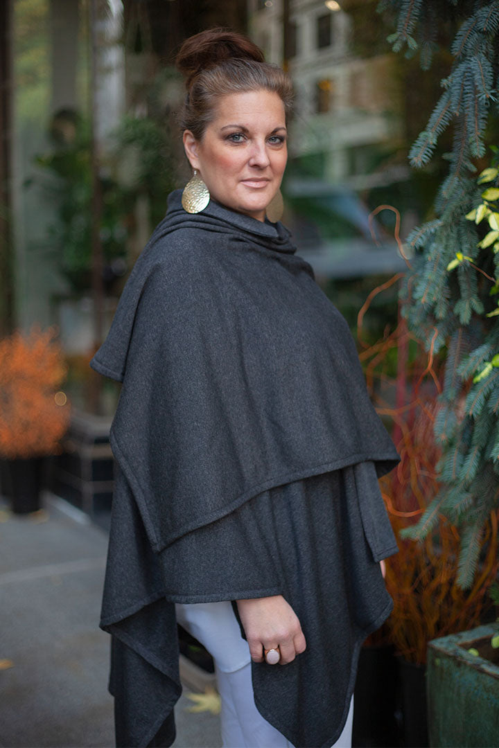 Buki Cape Wrap Kimono — back view