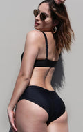 Forever Young Swimwear Capri Side Loop Double Rise Bikini Bottom — construction detail