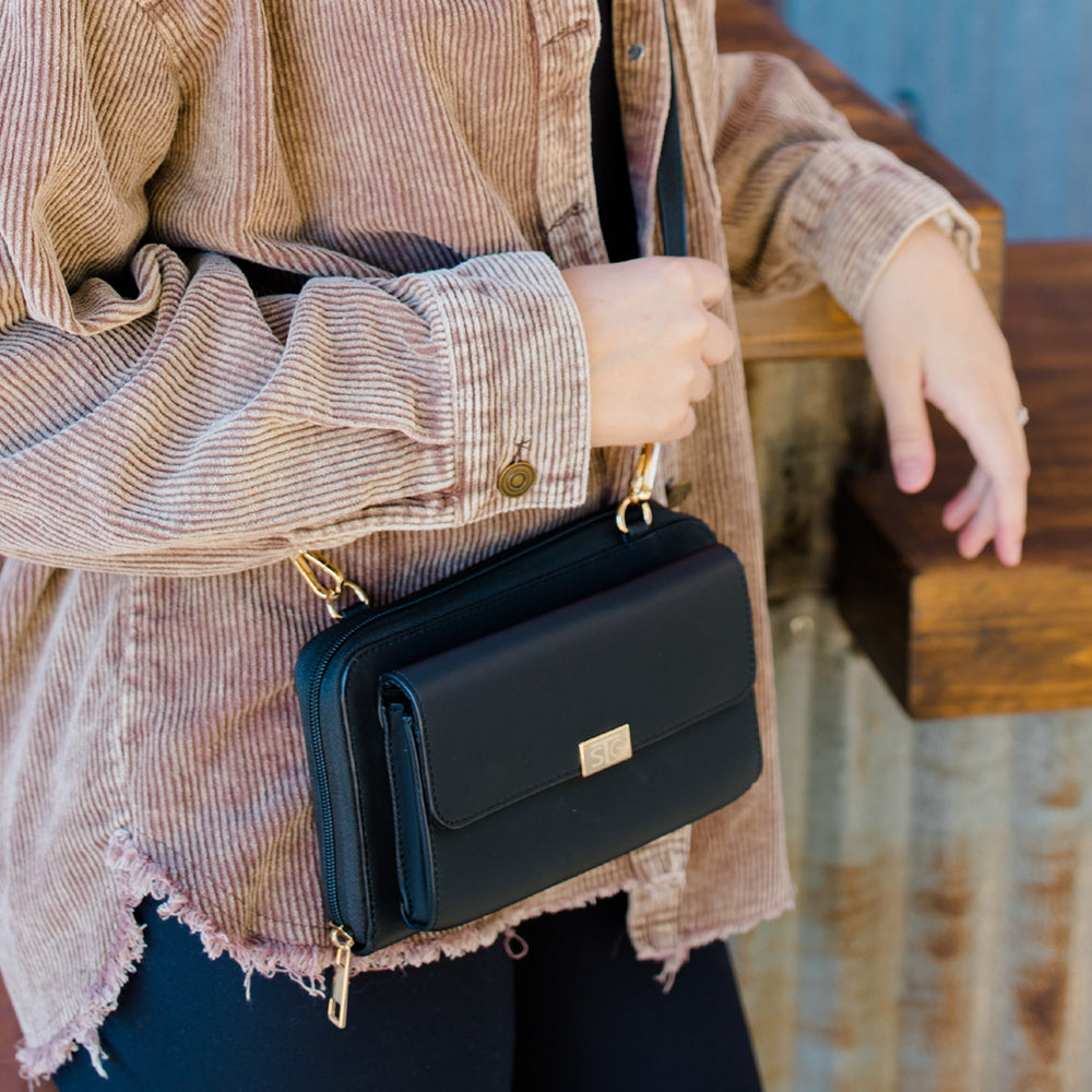 SaveTheGirls Captiva RFID Touch Screen Purse — size reference