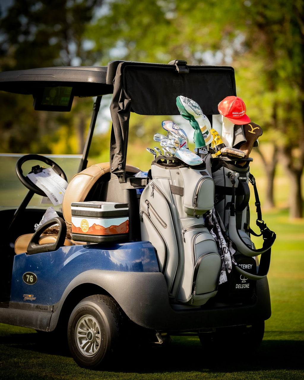 Pins and Aces Player Preferred™ Cart Bag - Flat Ash — detail close-up
