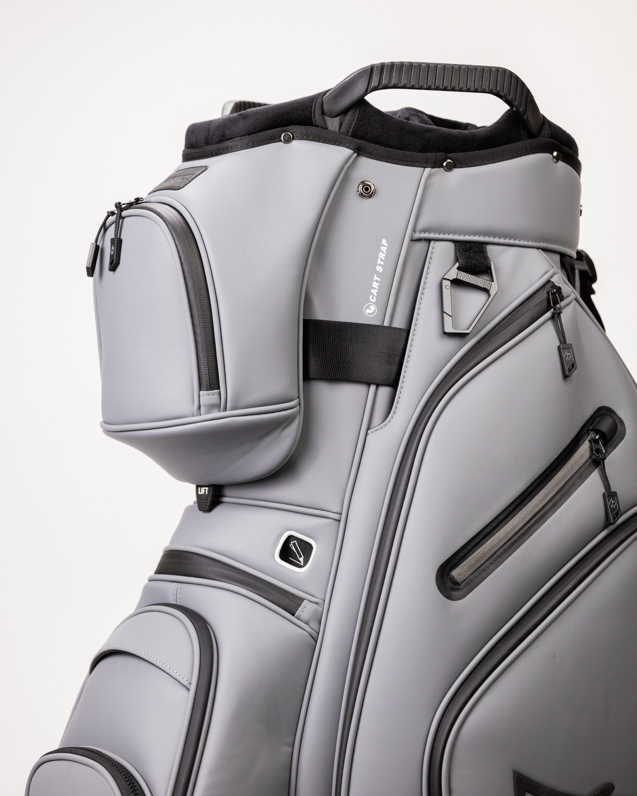 Pins and Aces Player Preferred™ Cart Bag - Flat Ash — flat-lay composition