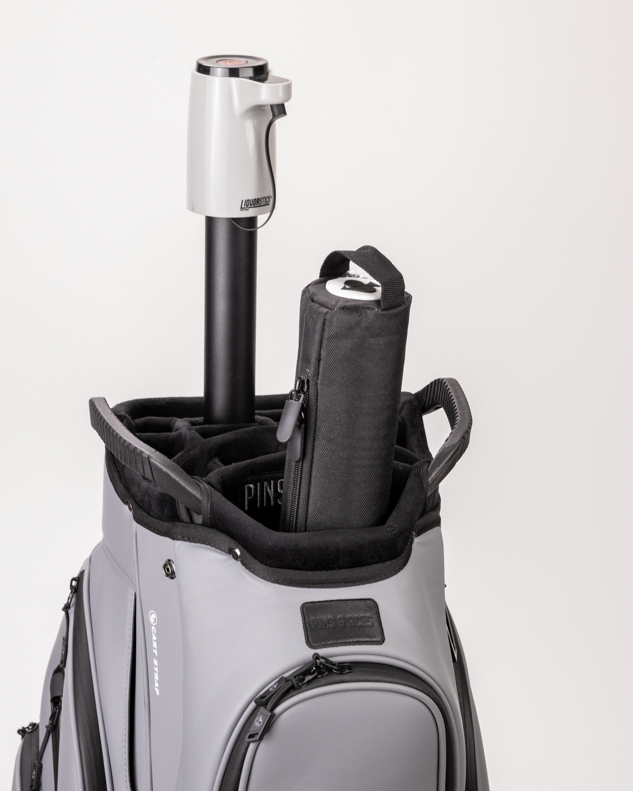 Pins and Aces Player Preferred™ Cart Bag - Flat Ash — side view