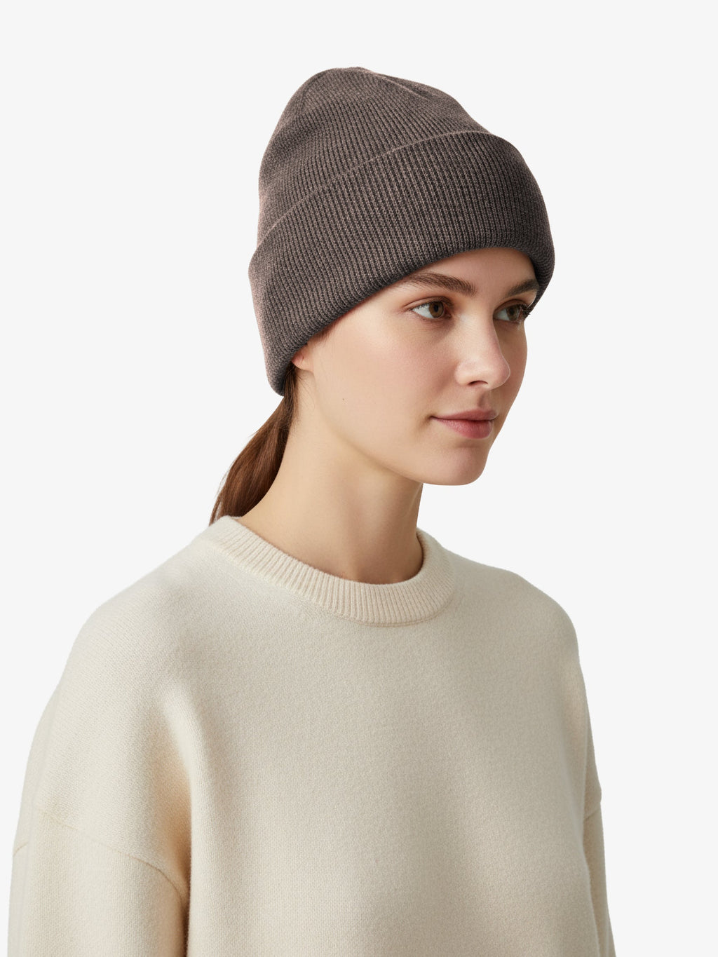 Holden Outerwear Cashmere Cuff Beanie - Desert Taupe — lifestyle context
