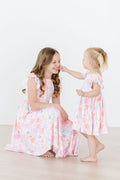 Mila & Rose ® Castles & Rainbows Flutter Sleeve Twirl Dress — main product shot