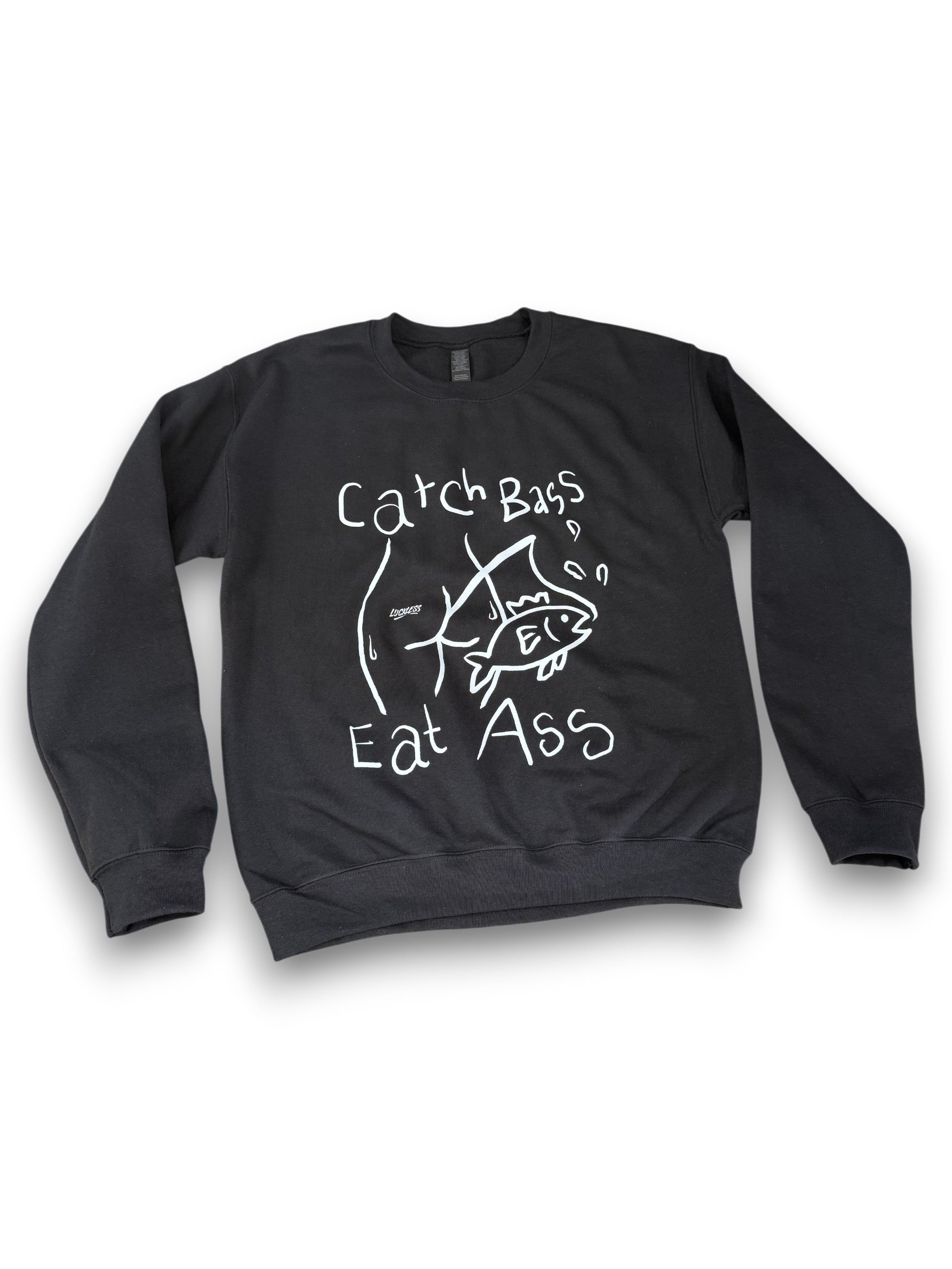 Luckless Outfitters Catch Bass Sweatshirt — main product shot