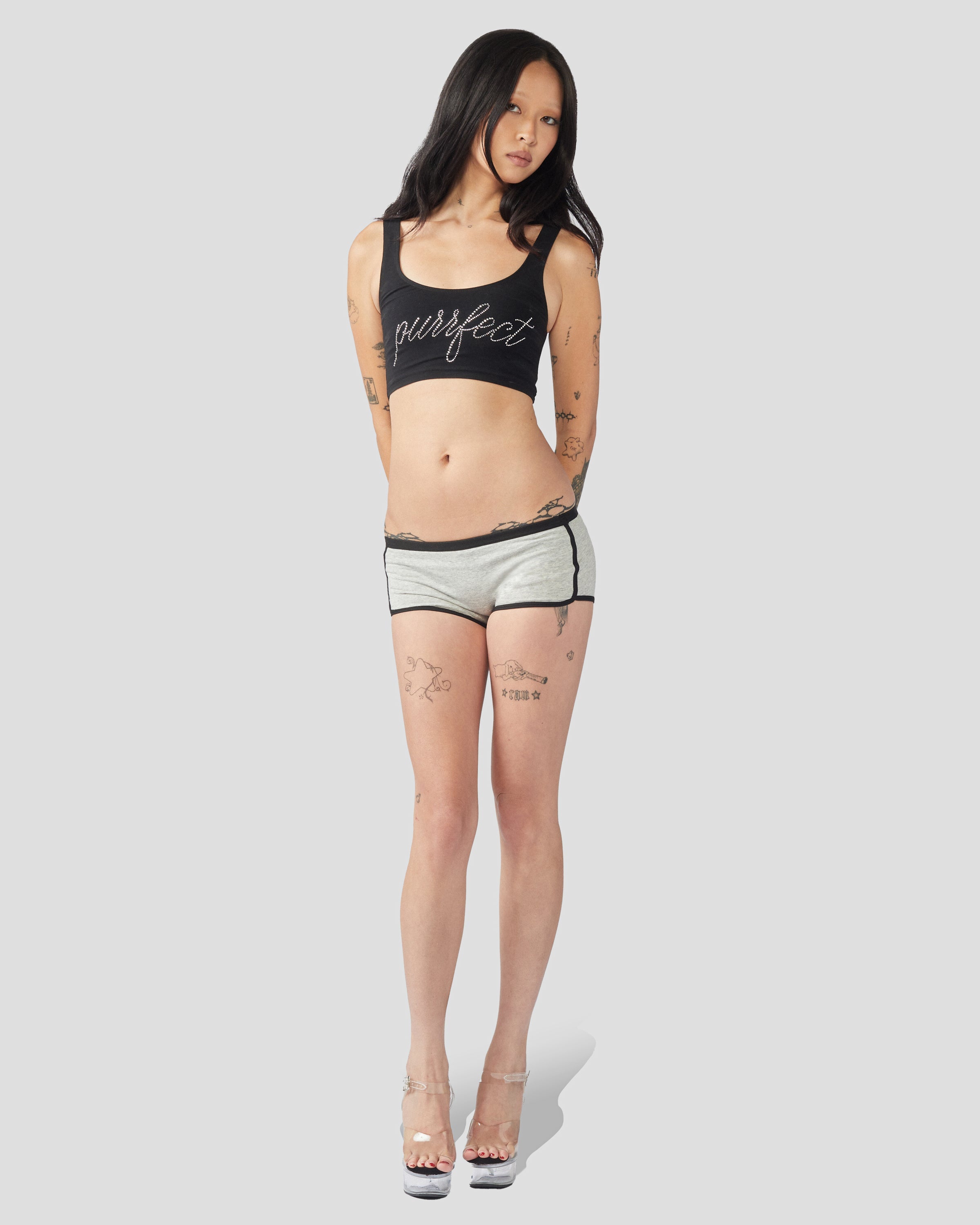 Cats n Scribbles I ♥ Cats Boyshorts — alternative angle