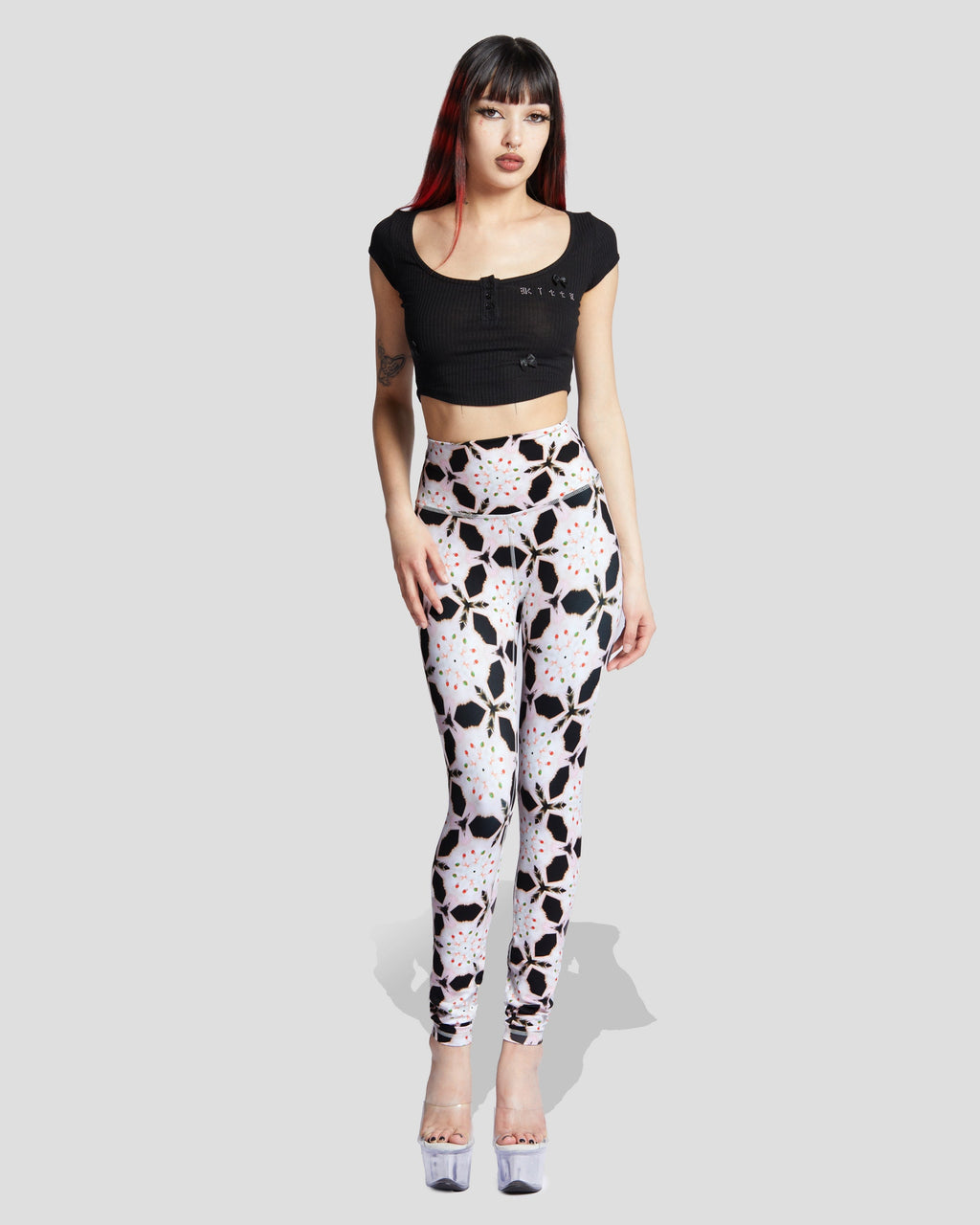 Cats n Scribbles Purrfect Sin Leggings — alternative angle