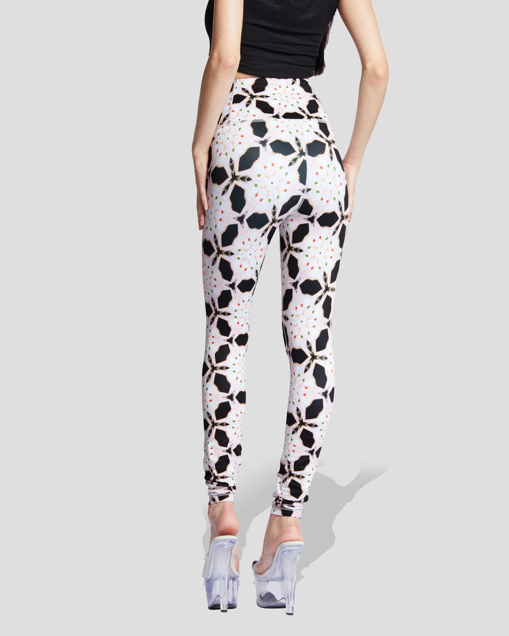 Cats n Scribbles Purrfect Sin Leggings — back view