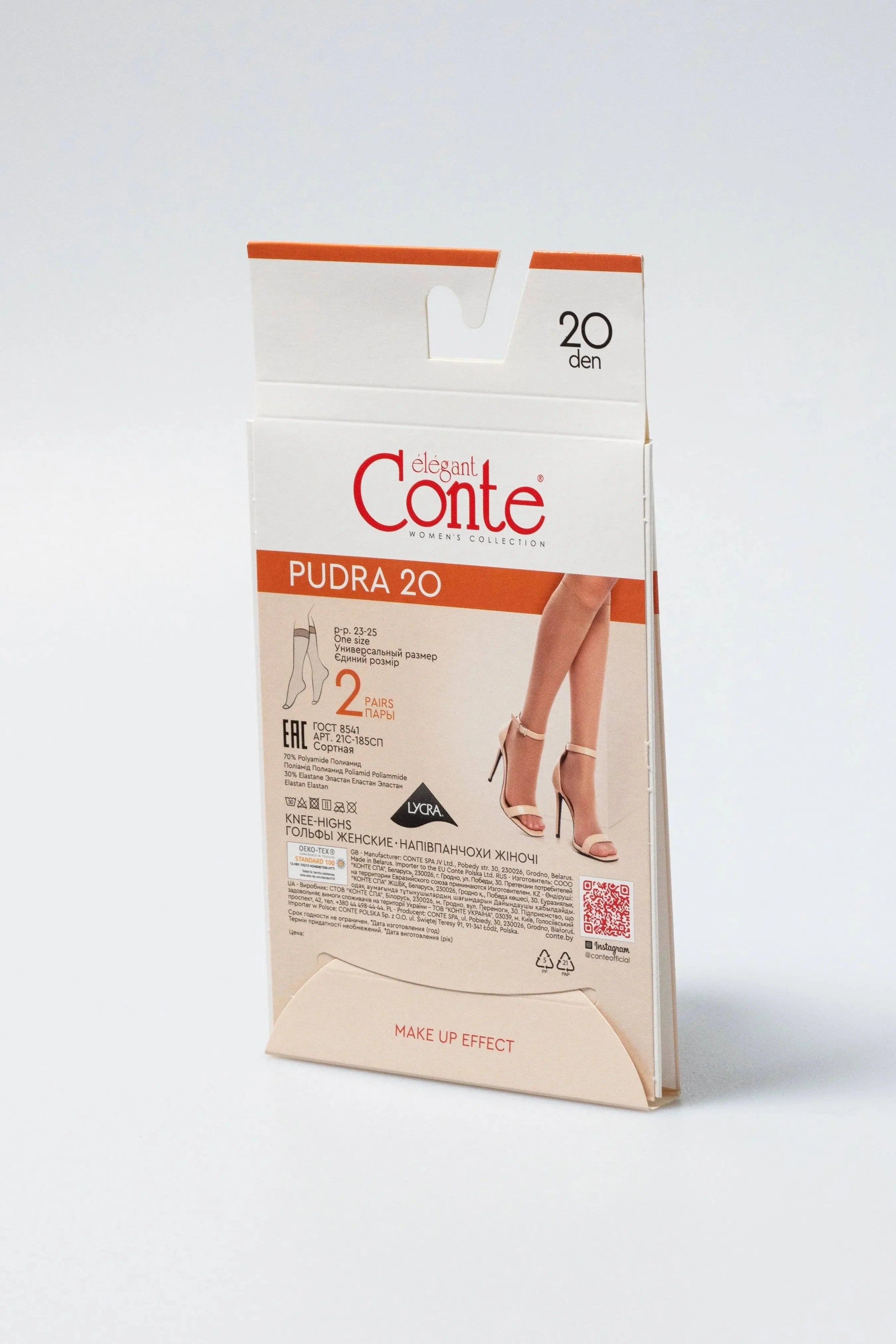 TheRanok.com Knee Highs Conte Pudra 20 Den (2 pairs) — back view