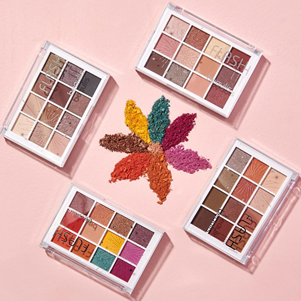 Beaulis Flash It 12 Eyeshadow Palette - Matte & Shimmer Shades for Versatile Makeup Looks