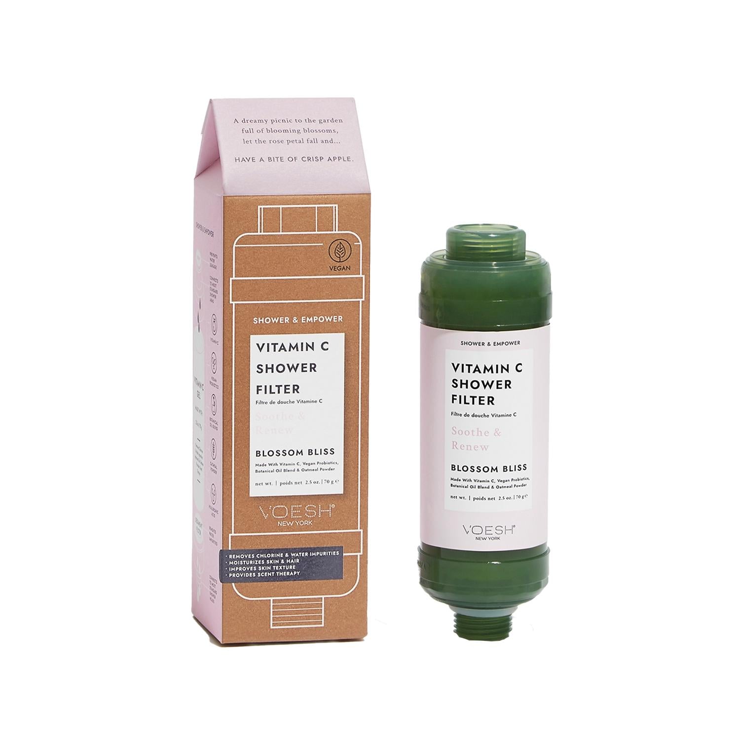 Voesh New York Vitamin C Shower Filter - Flower Design for Skin and Hair Health