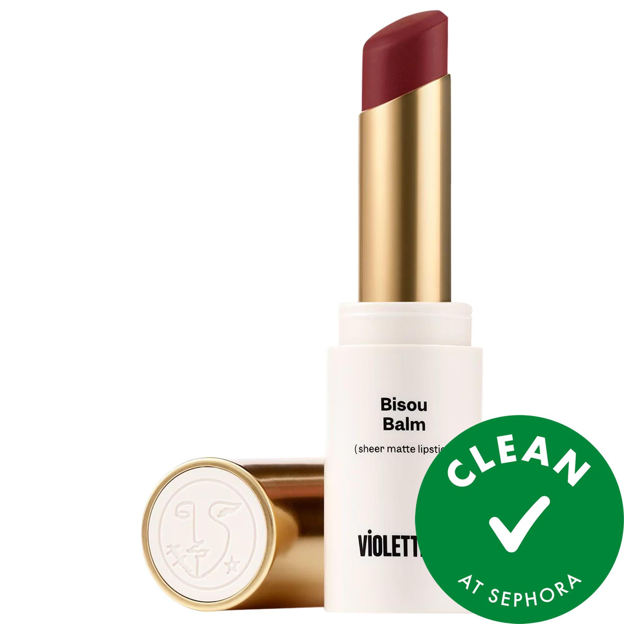 BISOU BALM Sheer Matte Lipstick: Hydrating Lip Balm for Natural Color, Vegan & Cruelty-Free - Blurring Effect