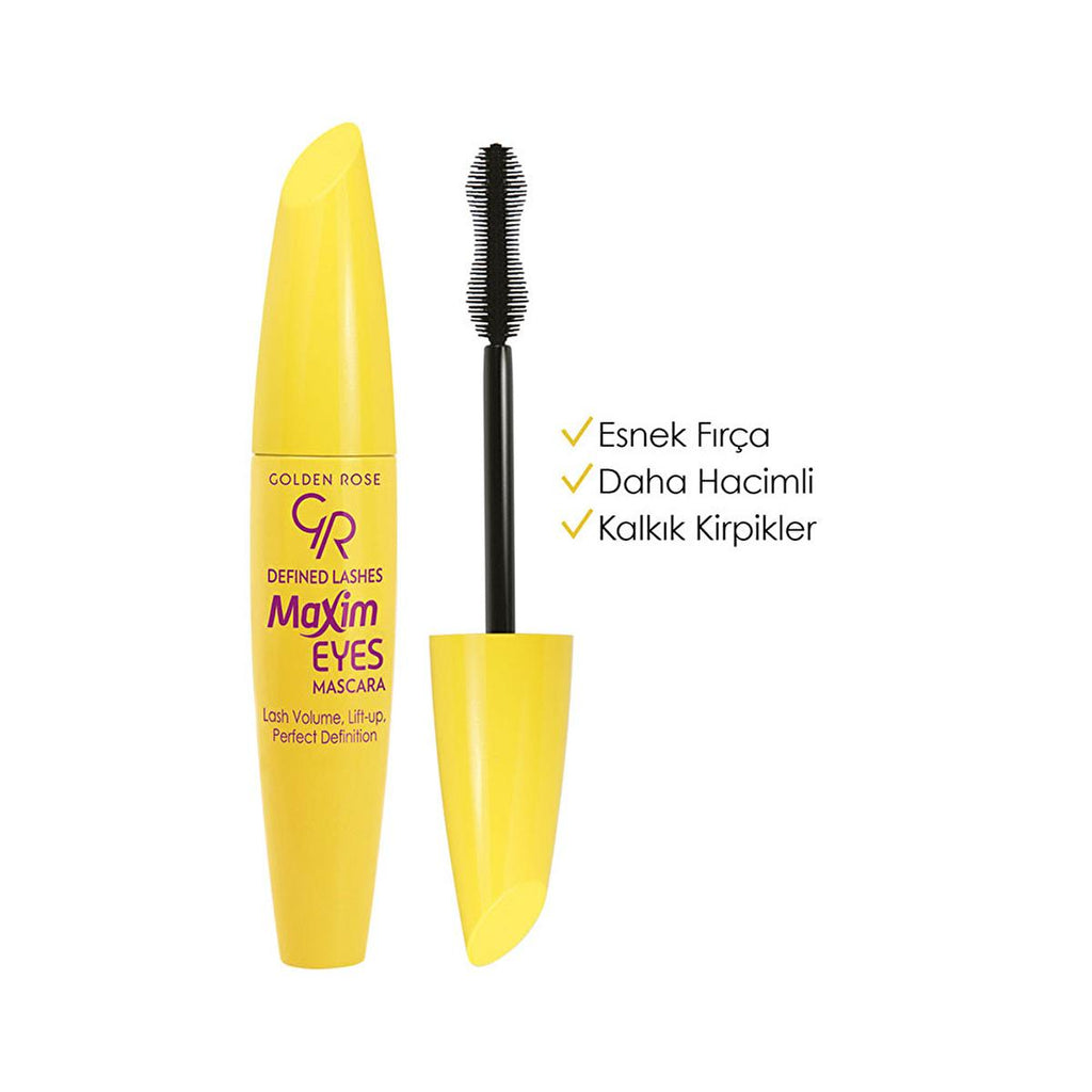 Golden Rose Maxim Eyes Mascara - Defined Lashes, Voluminous Eyelashes, Unique Formula & Flexible Brush