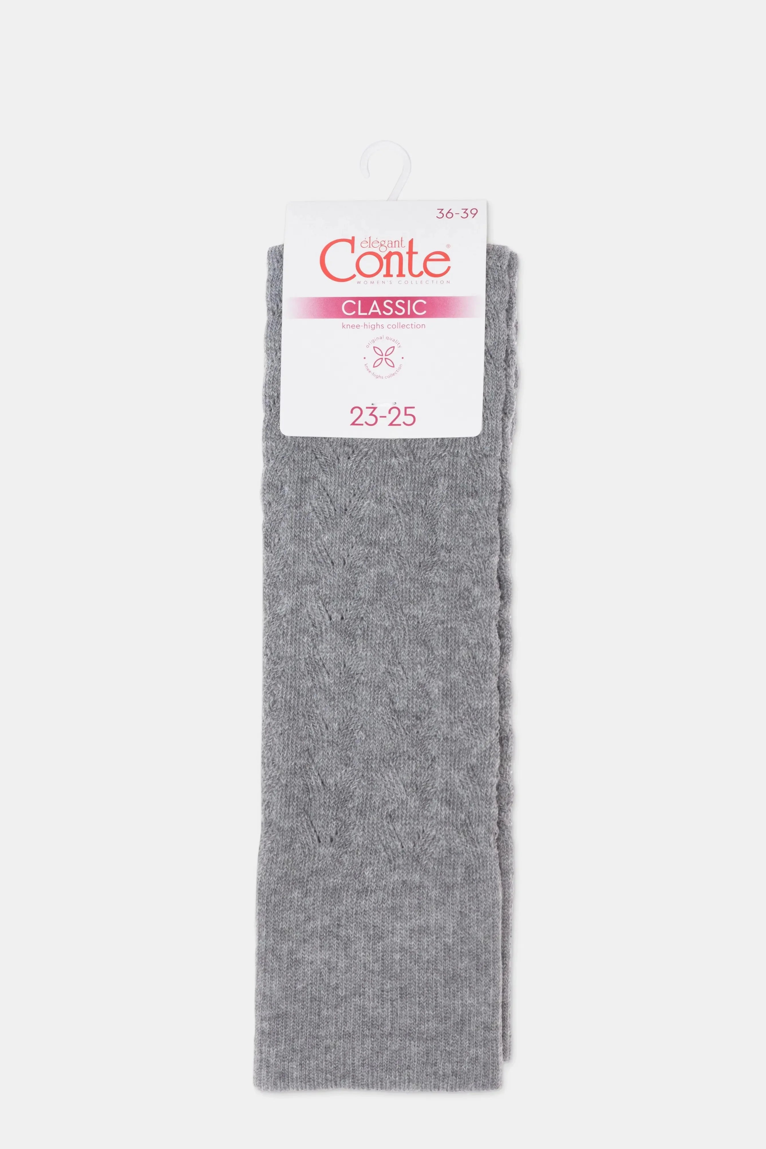 TheRanok.com Cotton Knee Highs Conte Classic 010 - Cotton Blend and Knitted Pattern — main product shot