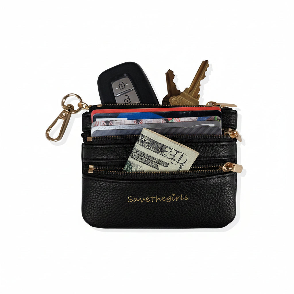 SaveTheGirls Clip & Go Strap w/Zippered Pouch Chevron — side view