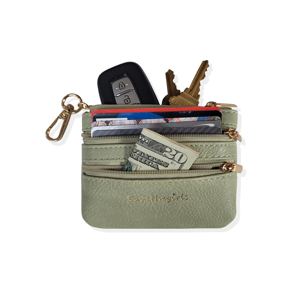 SaveTheGirls Clip & Go Strap w/Zippered Pouch — back view