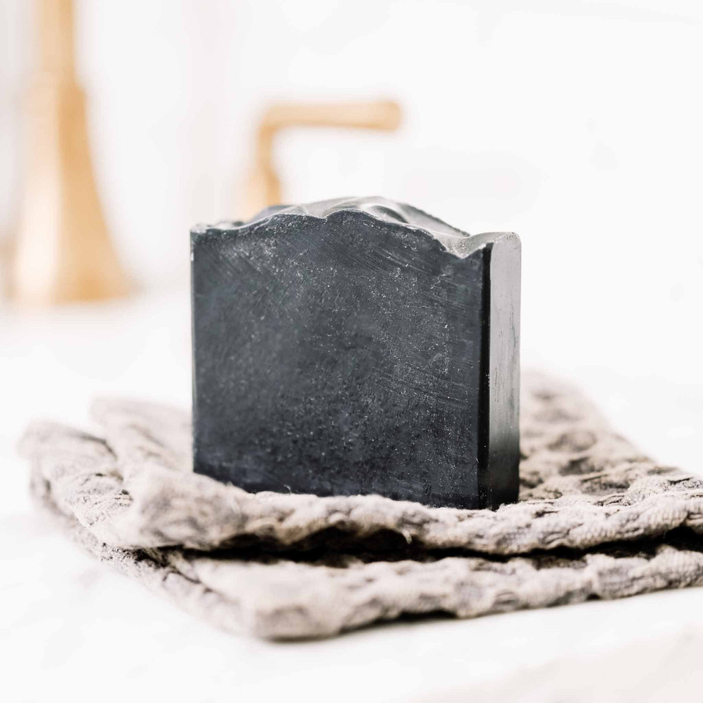 Pretty farm girl Clarifying Charcoal Bar Handmade Tallow and Goat Milk Soap Bar — main product shot