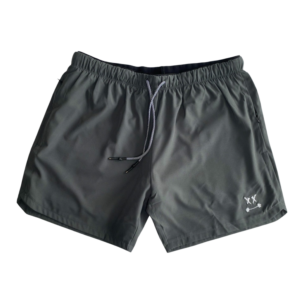 BLACKOUT BARBELL Men's Pro Short (Charcoal) — main product shot