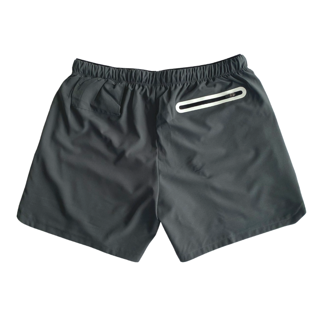 BLACKOUT BARBELL Men's Pro Short (Charcoal) — Charcoal detail
