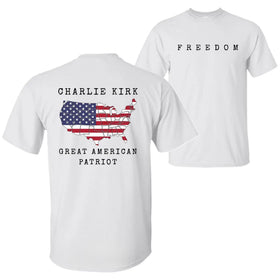 Charlie Kirk "Freedom & True Patriot" T-Shirt