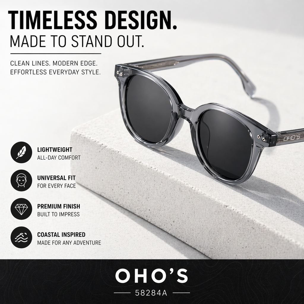OHO's OHO's COVE Sunglasses — Hideaway Cove Silhouette — lifestyle worn / used context