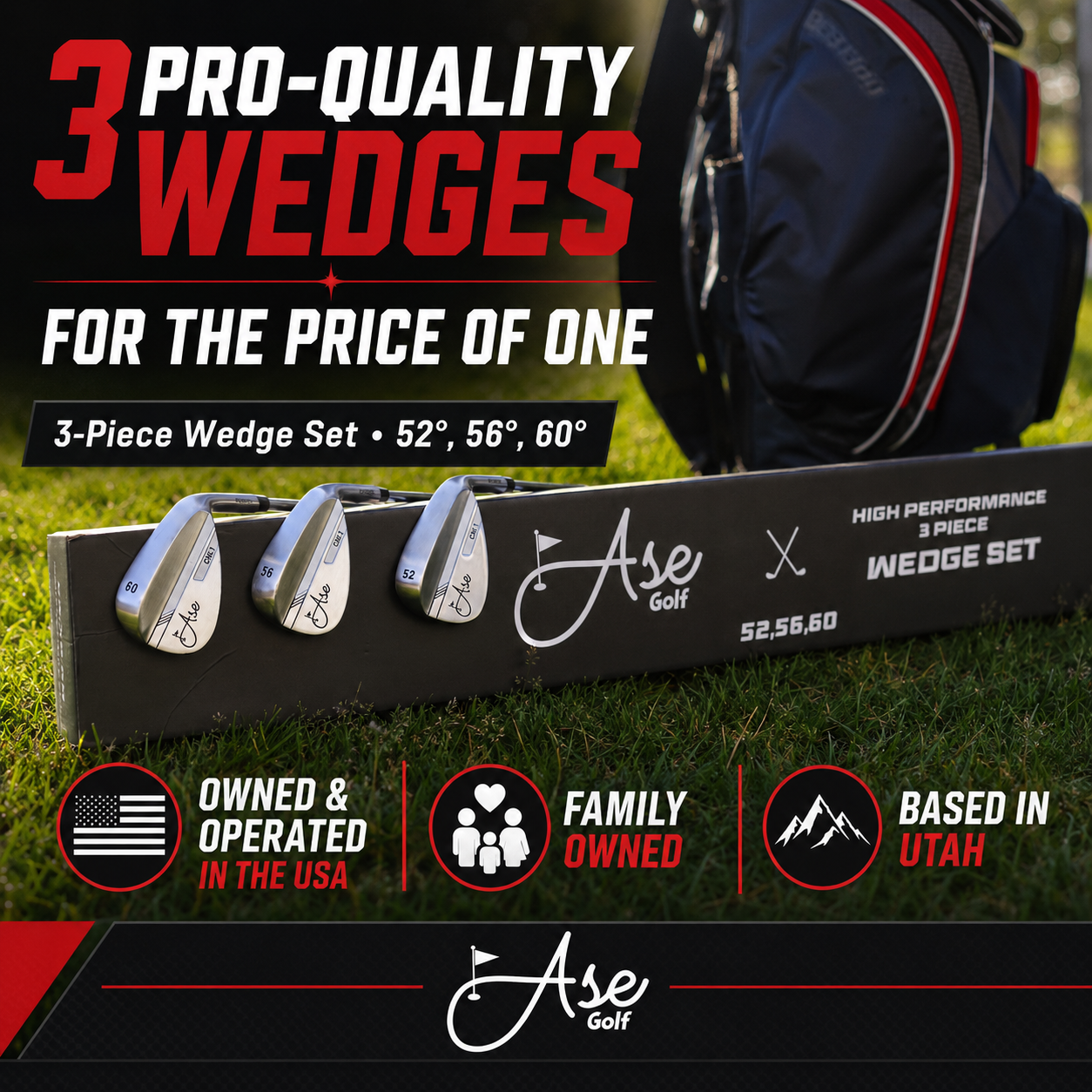 Ase 3-Piece Wedge Set – Ase Golf, view 10