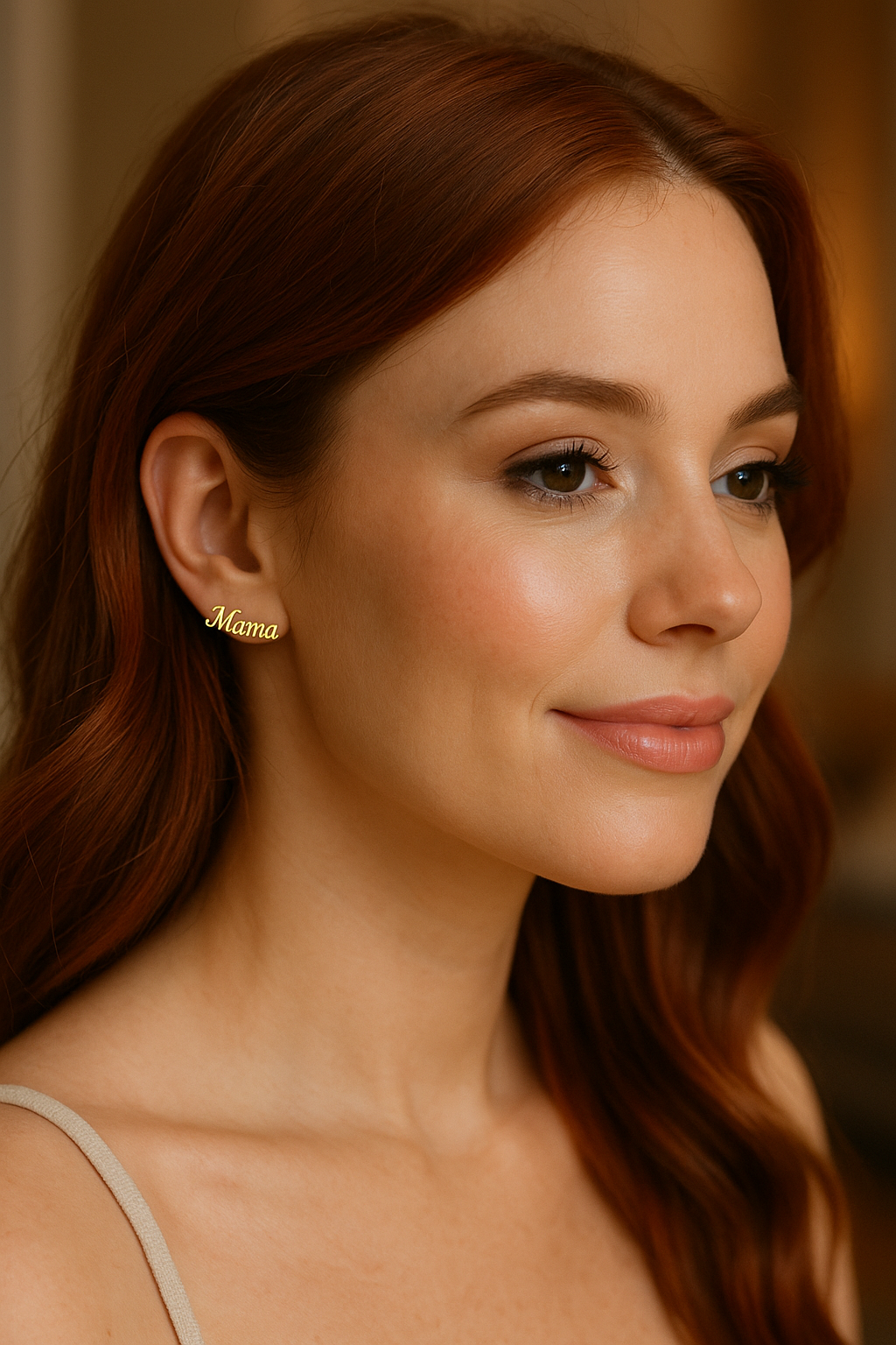 Pretty Little Patriot Pretty Little Patriot Mama 18k gold earrings — main product shot