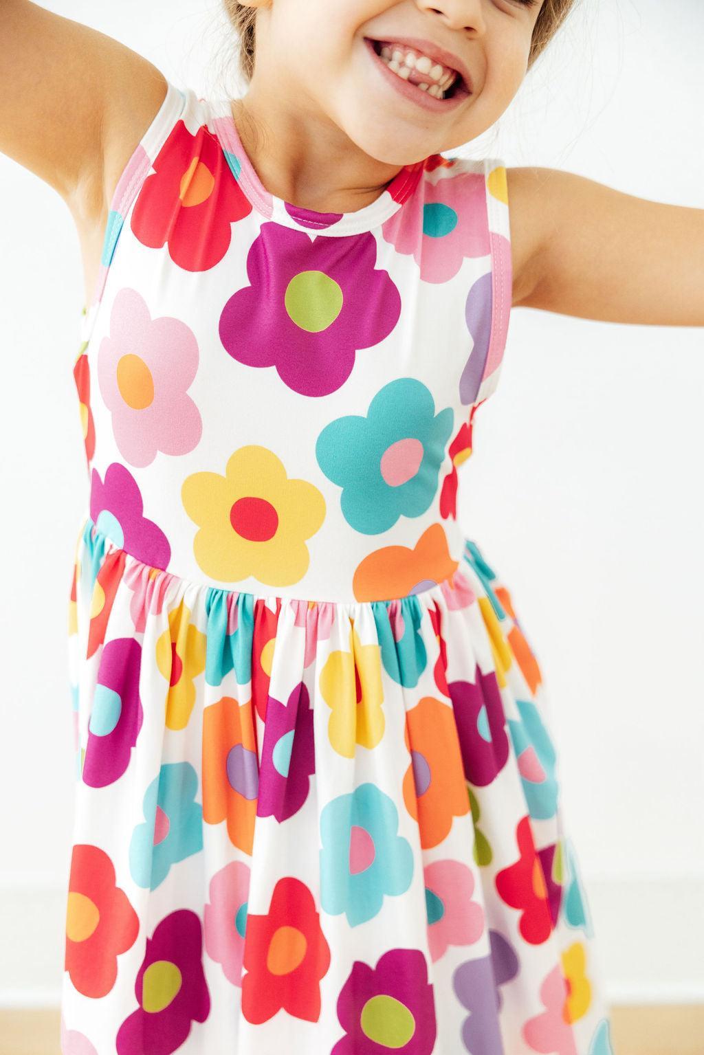 Mila & Rose ® Cheerful Blooms Tank Twirl Dress — lifestyle context