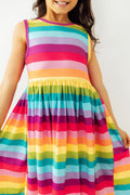 Mila & Rose ® Cheerful Stripes Tank Twirl Dress — main product shot