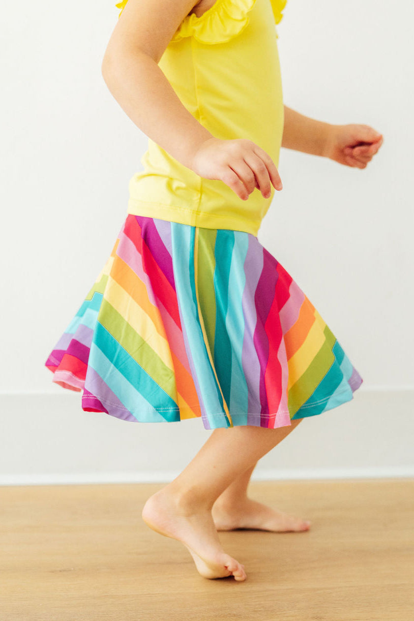 Mila & Rose ® Cheerful Stripes Twirl Skort — main product shot