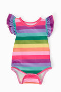 Mila & Rose ® Cheerful Stripes S/S Flutter Bodysuit — main product shot