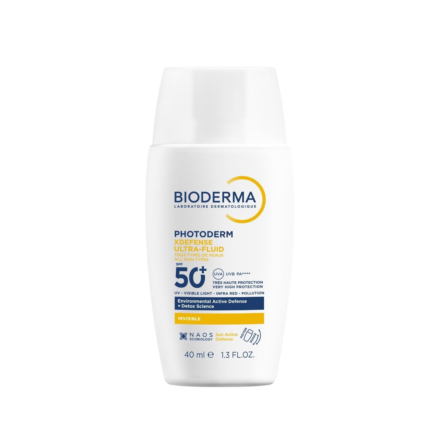 Bioderma Photoderm XDefense SPF 50+ Ultrafluid Sunscreen: Highest UVA/UVB Protection for Sensitive Skin - Lightweight & Non-Greasy Facial Sunscreen