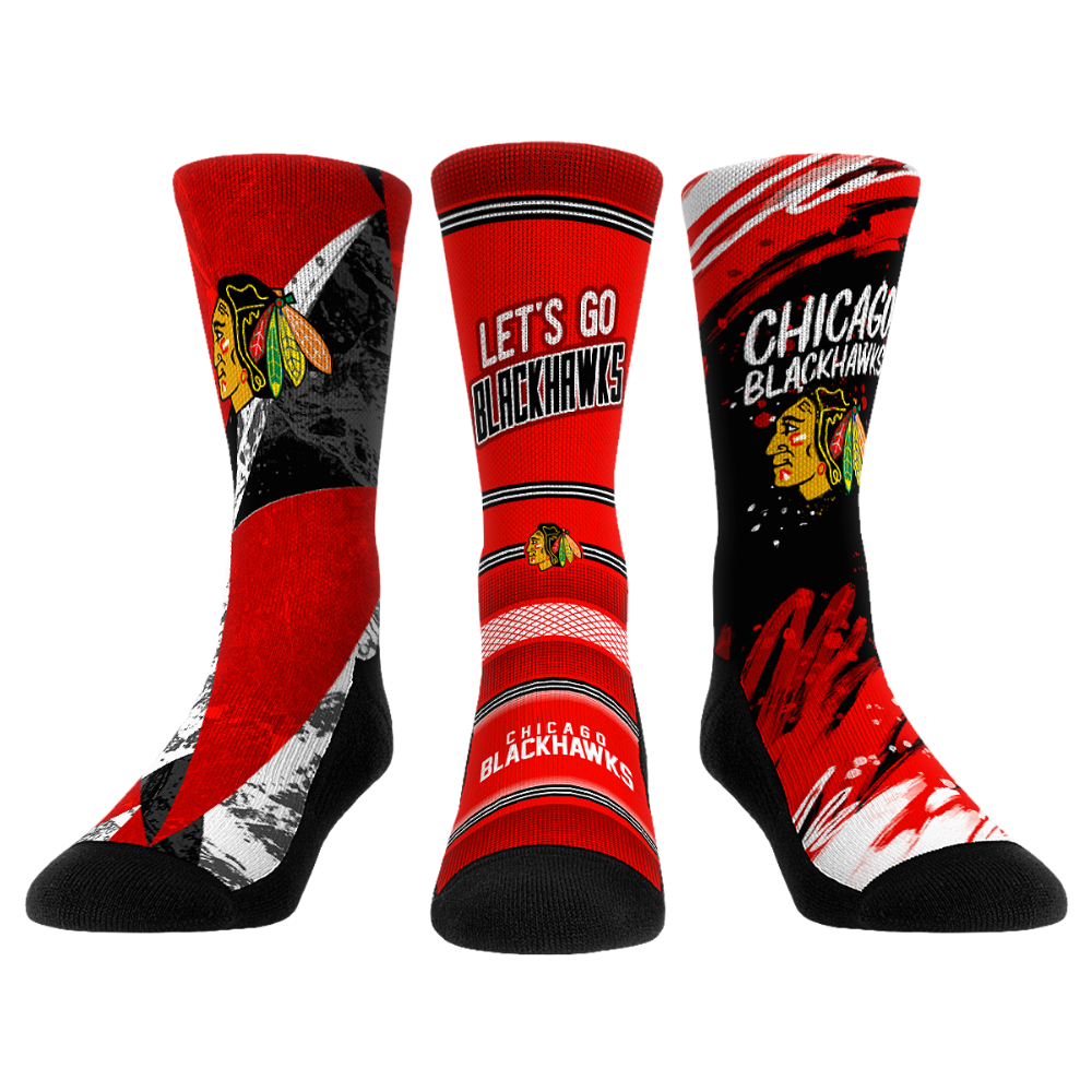 Rock 'Em Socks Rock 'Em Socks Chicago Blackhawks - Power Play 3-Pack — main product shot