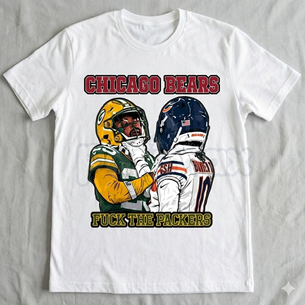 Pasimax Chicago Bears Rivalry Clash T-Shirt - Gameday Football Pride Graphic Tee, Chicago vs. Everybody Fan Apparel, Classic 