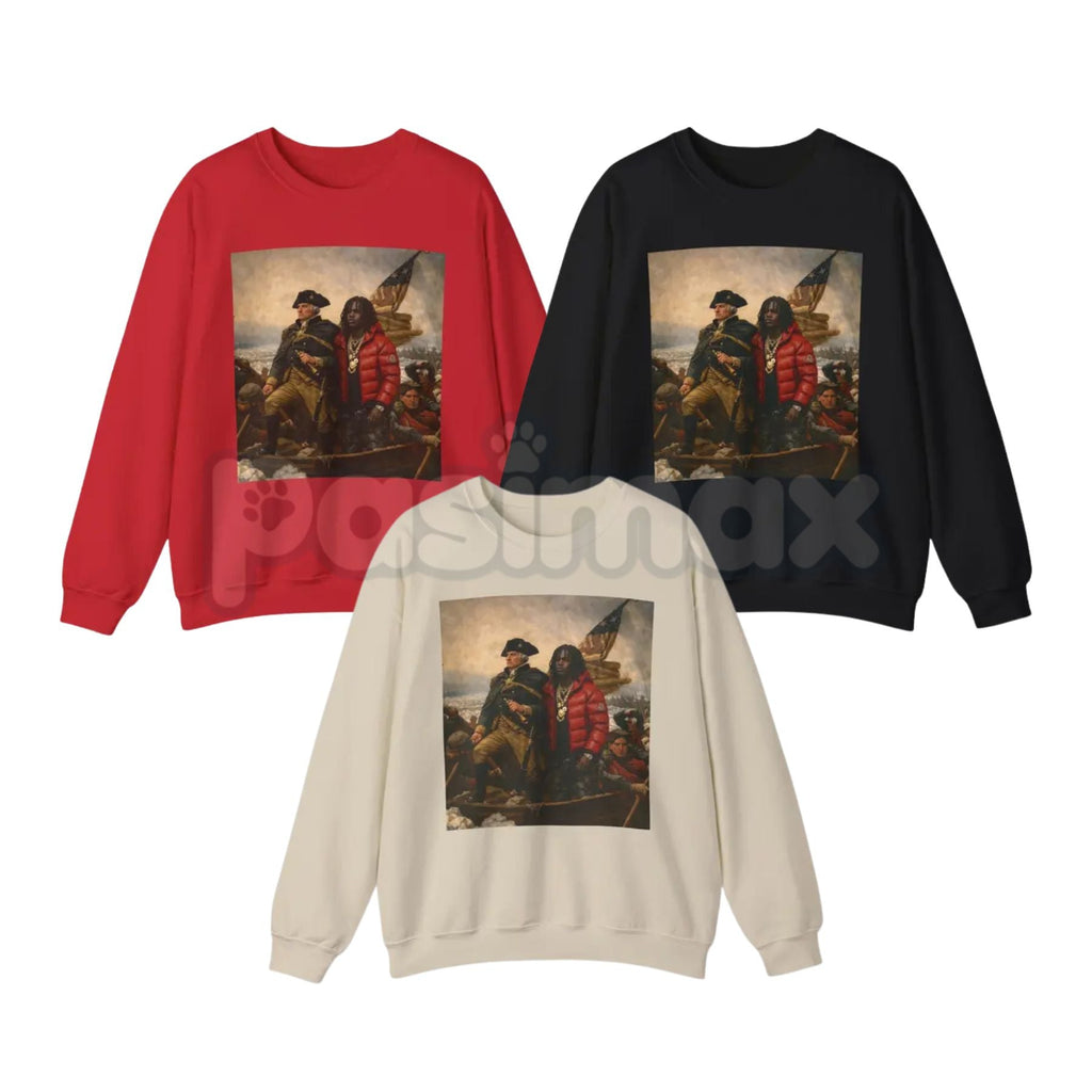 Pasimax Chief K x Washington Sweatshirt | Crossing the Delaware Football Mashup Crewneck | KC Football History Pullover | Leg