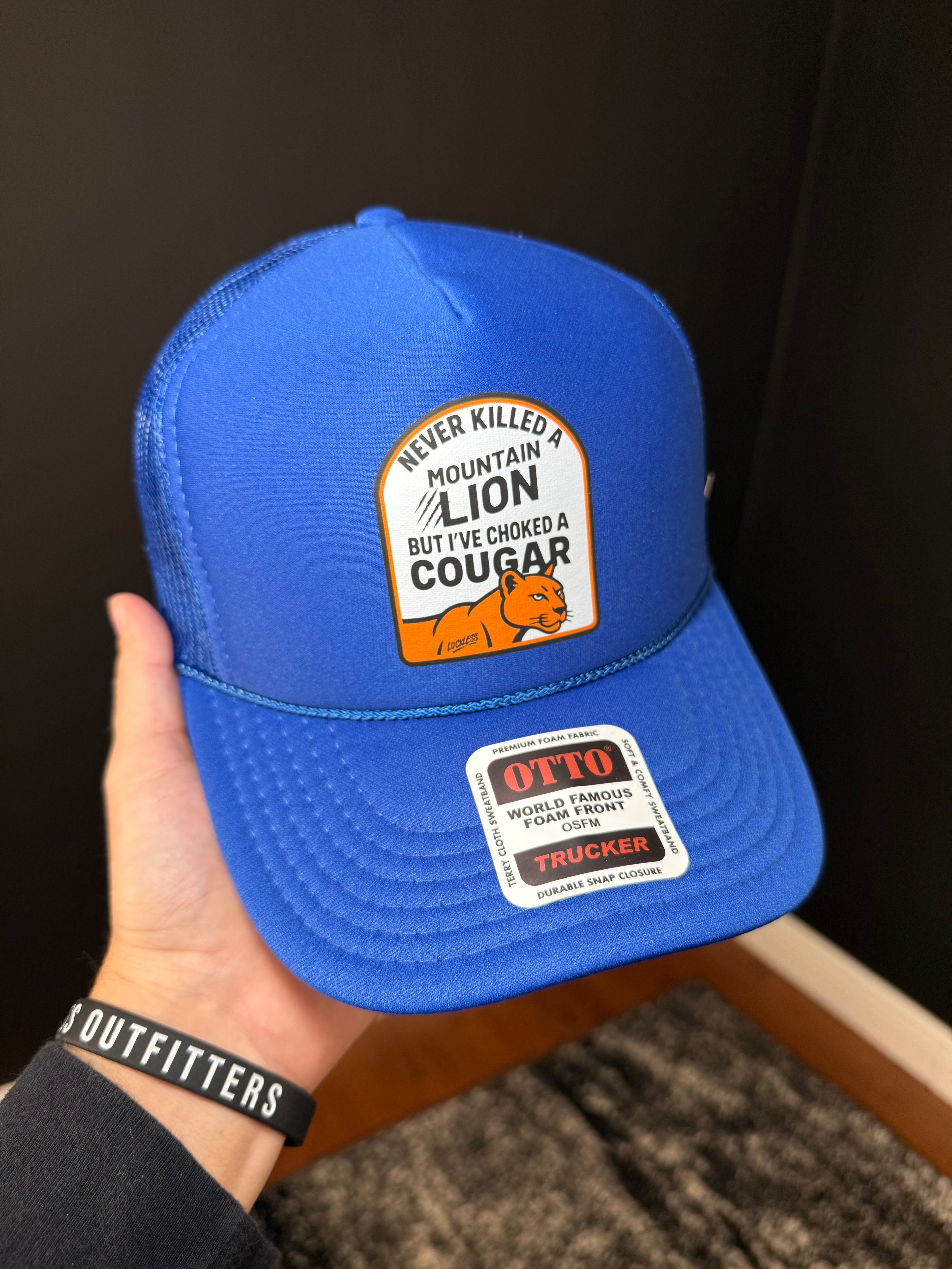 Choked a Cougar Trucker Hat — view 6