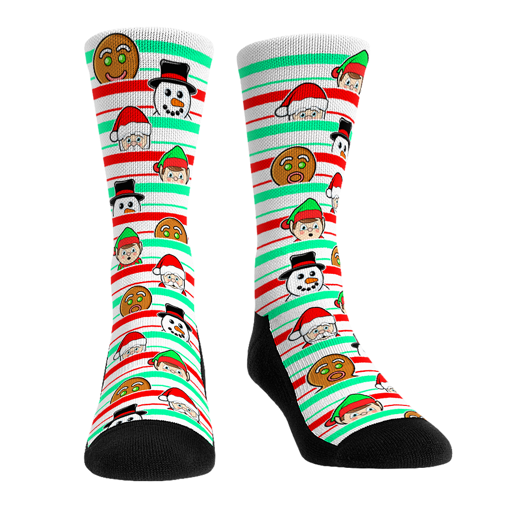 Rock 'Em Socks Rock 'Em Socks Christmas Peek-A-Boo Stripes — main product shot