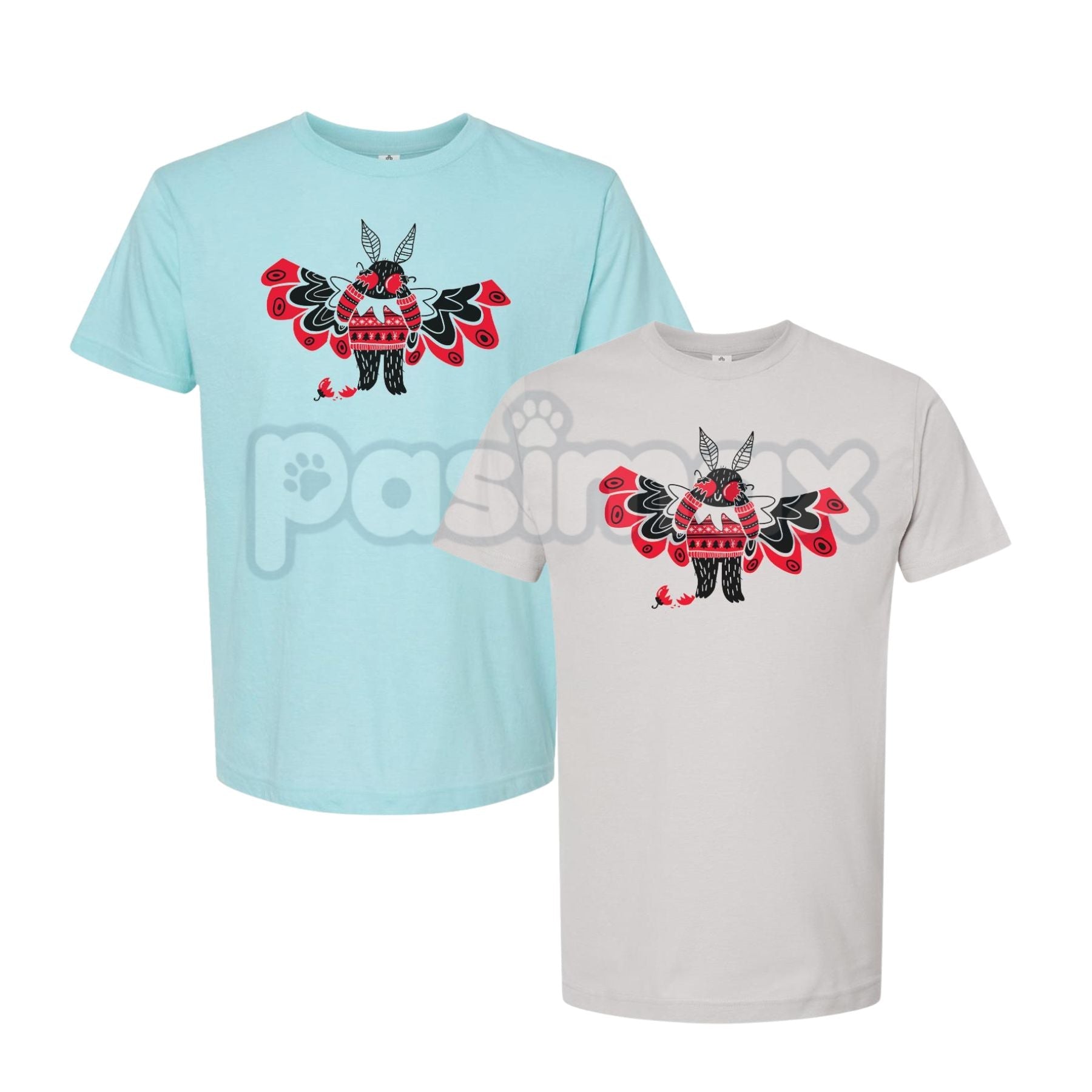 Pasimax Christmas Mothman T-Shirt - Festive Cryptid Holiday Tee, Point Pleasant Xmas Apparel, Unique Goth Christmas Gift — ma