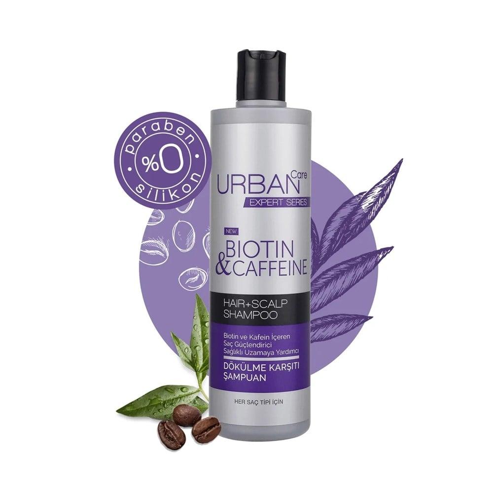 Urban Care Expert Series Biotin and Caffeine Shampoo - Nourishing, Sulfate-Free, 11.83 fl oz