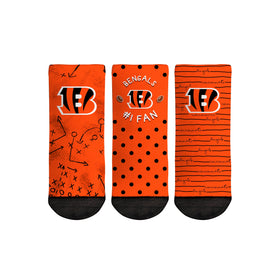 Rock 'Em Socks Cincinnati Bengals - Number 1 Fan 3-Pack (Toddler)