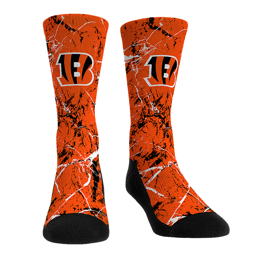Rock 'Em Socks Rock 'Em Socks Cincinnati Bengals - Cracked Marble — main product shot