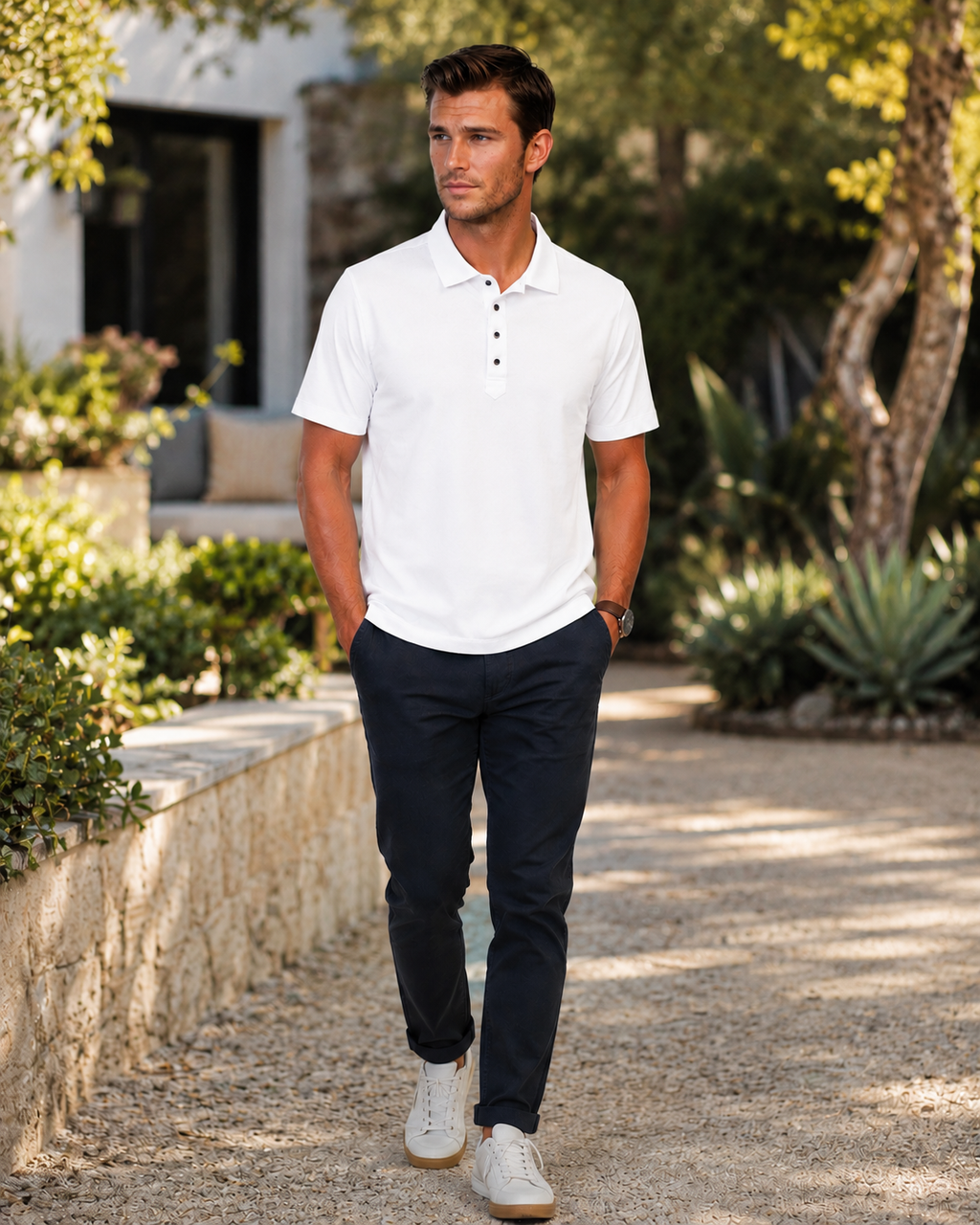Buki Cinqo Polo - White, view 3