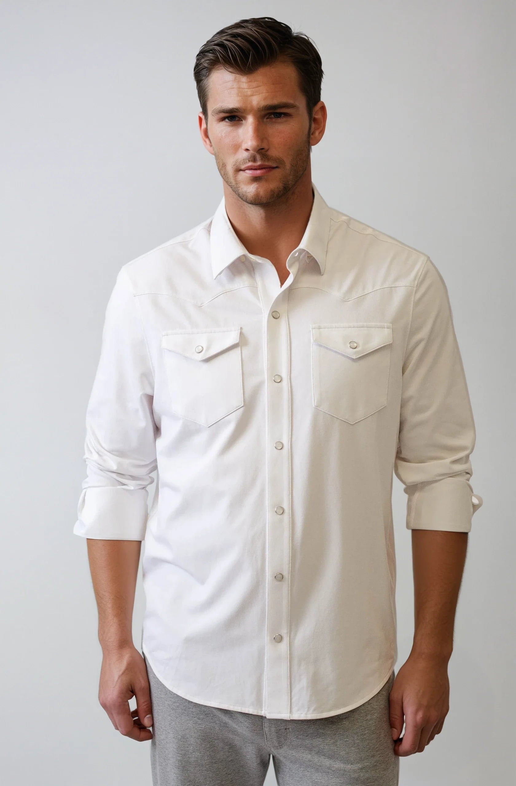 Buki Buki's Cinqo Western Tech Shirt - White — main product shot