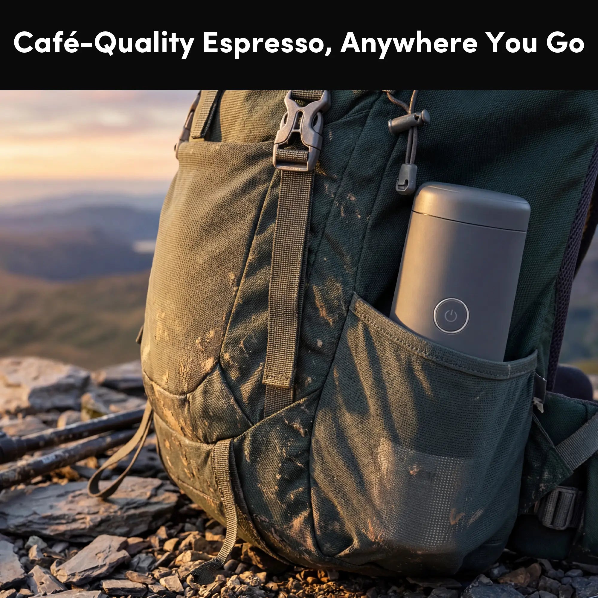 Citaly GO-1 Portable Espresso Machine, Fast Self-Heating, PD 3.0 Fast Charge, 3*2500mAh, Capsule & Ground Coffee Compatible –