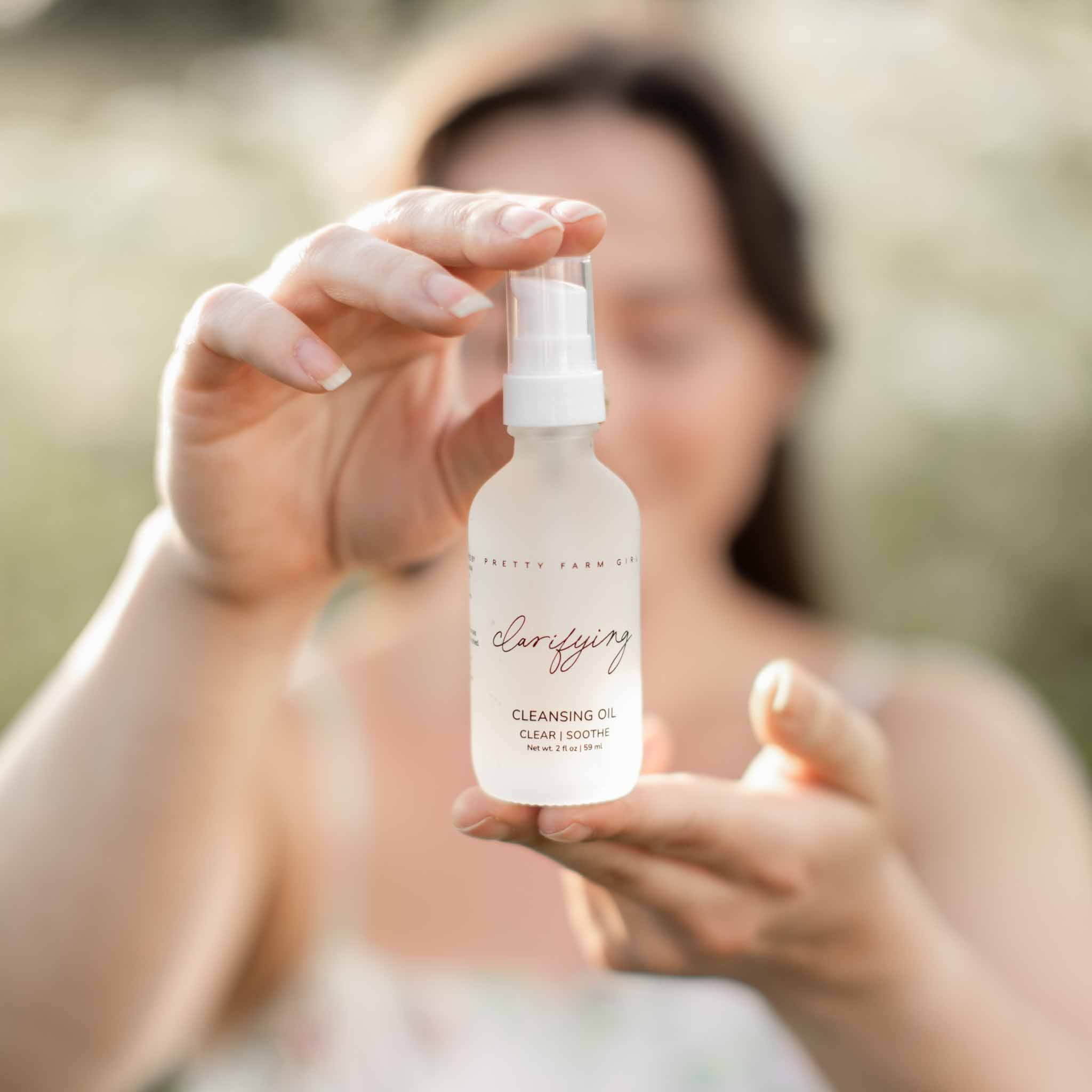 Pretty farm girl Clarifying Cleansing Oil for Acne Prone Skin — main product shot