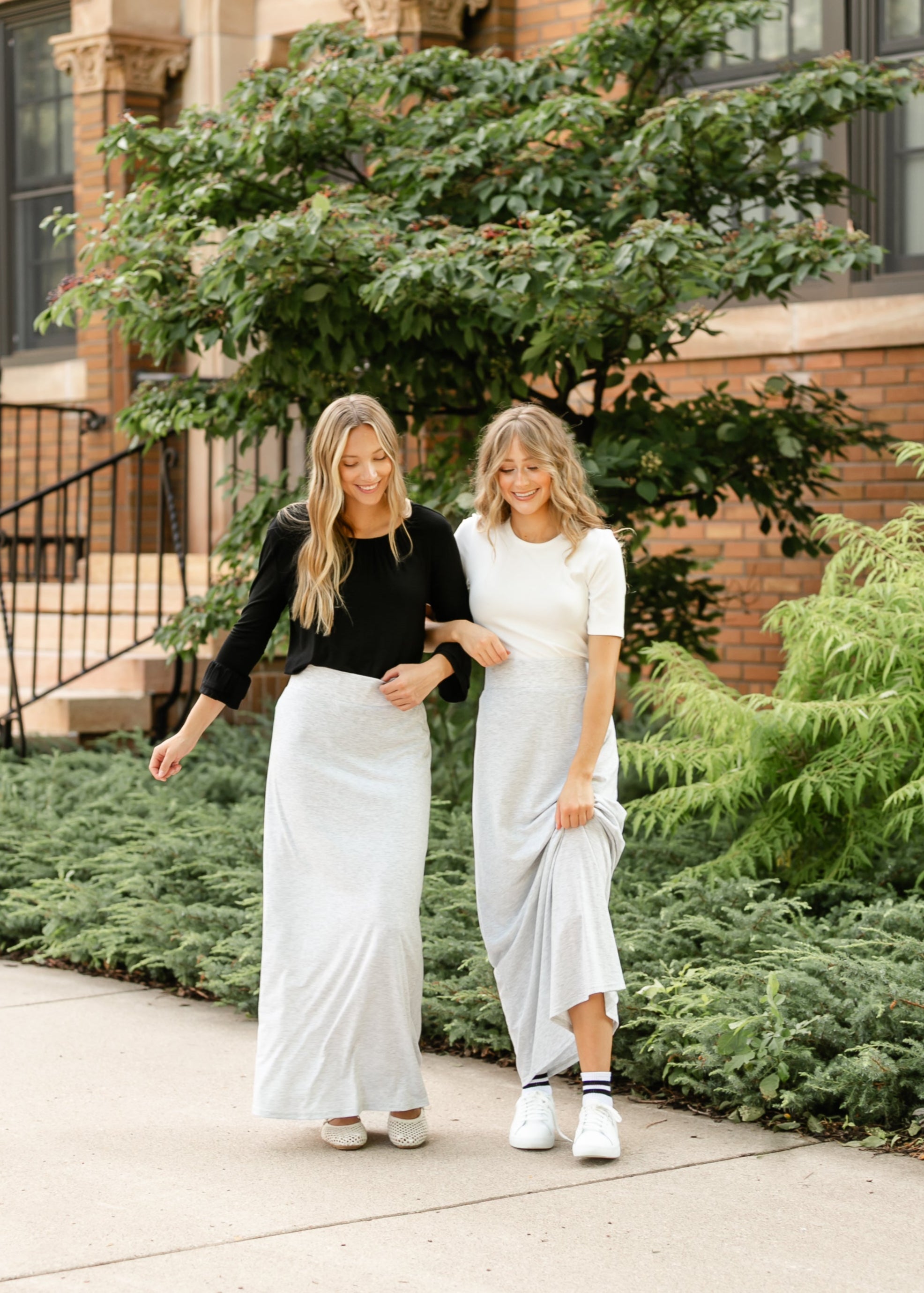 Inherit Co. Clarise Heather Gray Premium Knit Maxi Skirt — packaging