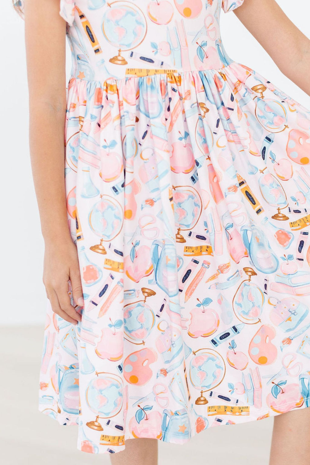 Mila & Rose ® Class Act Flutter Sleeve Twirl Dress — lifestyle context