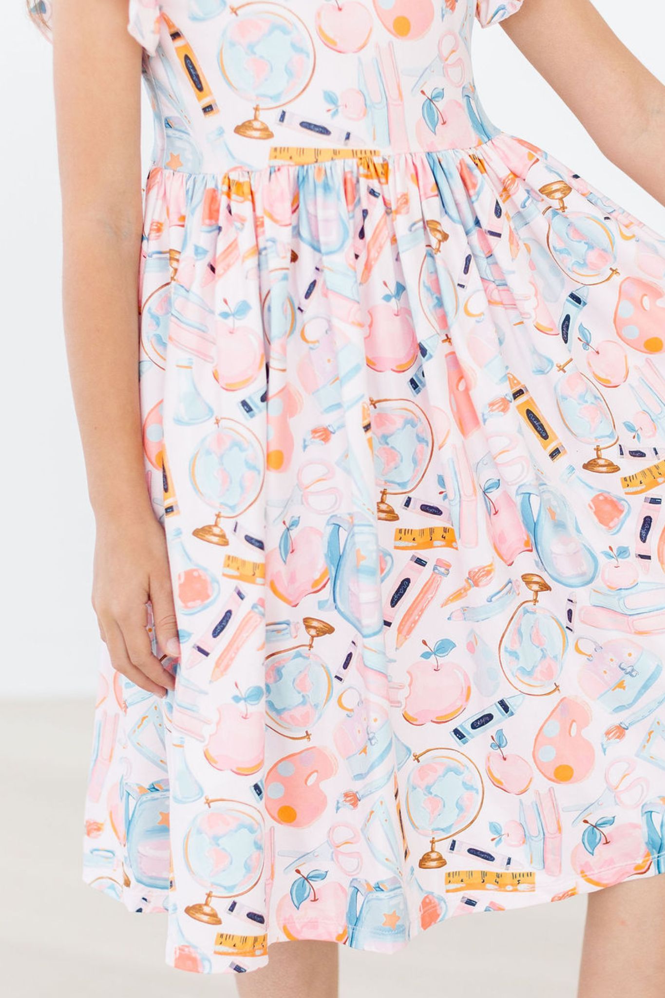 Mila & Rose ® Class Act Flutter Sleeve Twirl Dress — lifestyle context